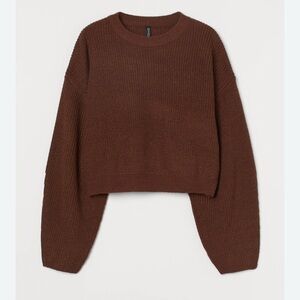 Rib knit crop sweater hm